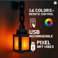 Minecraft Pixel Lantern USB Night Light – Hanging Gaming Room Lamp