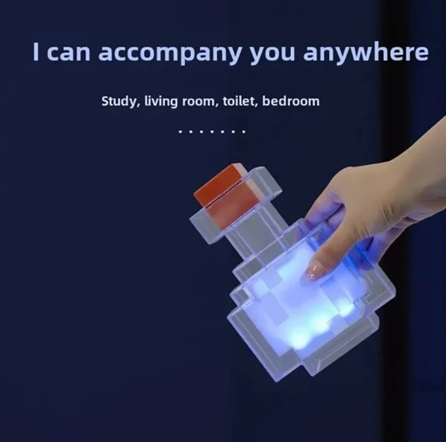 Minecraft Potion Bottle LED Night Light – Color Changing Rechargeable Lamp