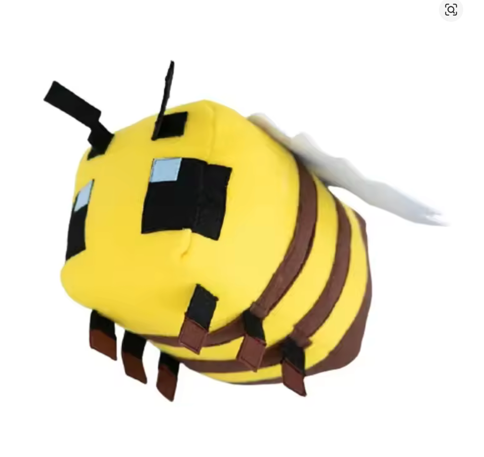 Minecraft Yellow Bee Plush – Cute Inspired Honeybee Stuffed Toy for Kids