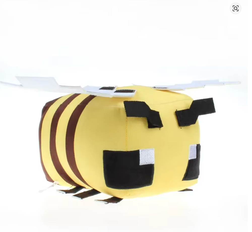 Minecraft Yellow Bee Plush – Cute Inspired Honeybee Stuffed Toy for Kids
