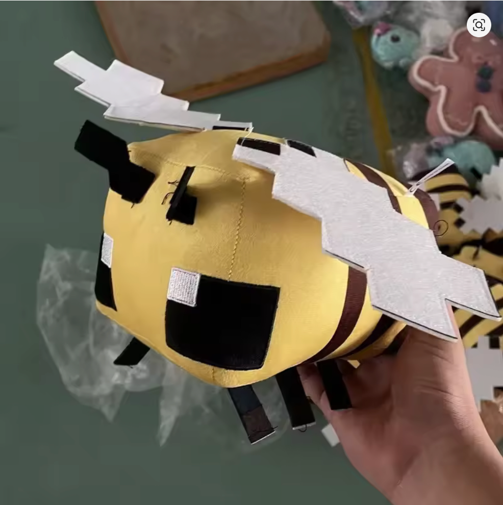 Minecraft Yellow Bee Plush – Cute Inspired Honeybee Stuffed Toy for Kids