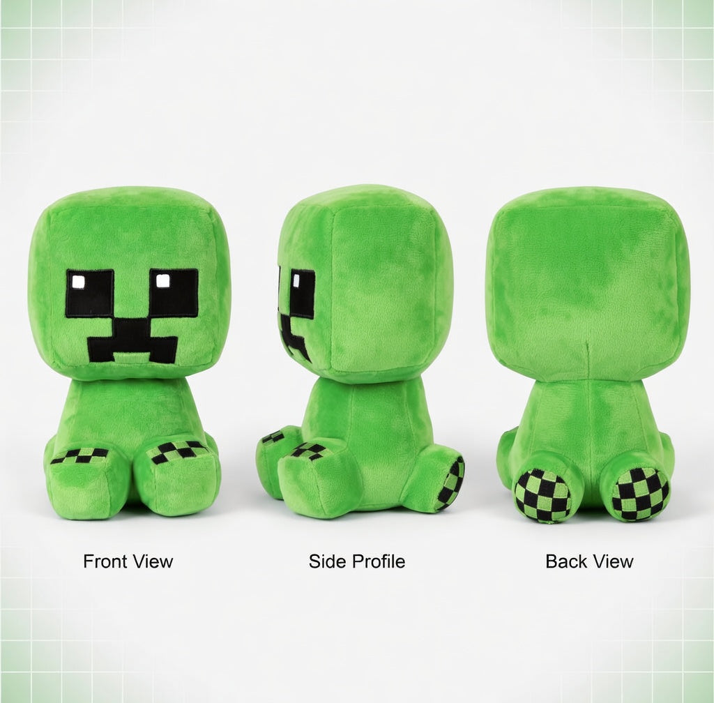 Minecraft Creeper Plush Toy – Soft Green Stuffed Character Plushie for Kids, Gamers & Collectors